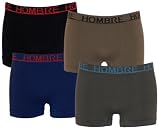 4 er Pack Herrenboxer-Retroshorts von Hombre, Microfaser mit 8% Elasthan, Serie 2