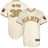 MLB Majestic Brian Wilson San Francisco Giants #38 2010 World Series Champions Gold Program Jersey - Natural (X-Large)