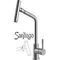 Sanlingo K�chenarmatur Sp�ltischarmatur aus Edelstahl MASSIV mit schwenkbaren Kopf