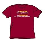Capitalism Communism - Adult Cardinal S/S T-Shirt For Men