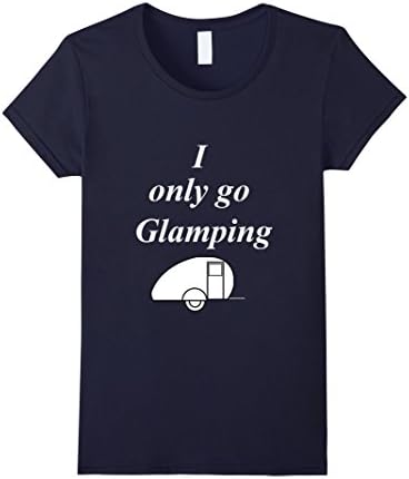 Women's I Only Go Glamping T-shirt XL Navy