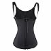Lover-Beauty Women's Latex Zipper Strap Waist Trainer Cincher Body Shaper Corset