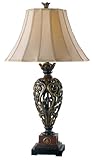 Kenroy Home Iron Lace Table Lamp with 18 inch diameter light Gold shade