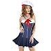 J040 NAVY GIRL Matrosin Kostüm Damen Marine Matrose Cosplay Kleid