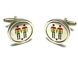 Gay Marriage Rainbow Pride Wedding Cufflinks w/Gift Box
