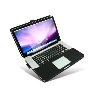 Tuff-Luv Leather case cover for Apple Macbook Pro 15'' 15 inch - Black
