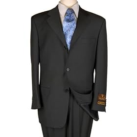 Mens Suits Valenti Made in Italy 150s Worsted Wool Canvas Front Chest Suit Complete Suit Jacket and Pants for Year Round Use Charcoal Grey
