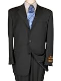 Mens Suits Valenti Made in Italy 150s Worsted Wool Canvas Front Chest Suit Complete Suit Jacket and Pants for Year Round Use Charcoal Grey