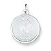 Sterling Silver lhasa Apso Disc Charm with 20 inch Sterling Silver Chain
