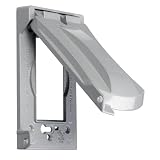 Taymac Weatherproof Single Outlet Cover Outdoor Receptacle Protector, Vertical Flat