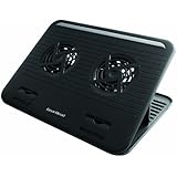 Gear Head Dual-Cool Notebook Cooling Stand - Silver with Black Accents