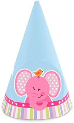Pink Elephants Cone Hats (8)