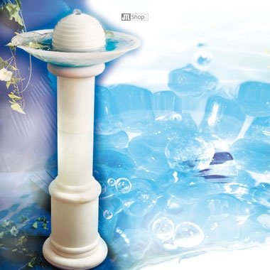 Produkt-Bild: Primavera Aromatao Alabasterbrunnen Toscana, matt-wei&szlig;e Glaschale