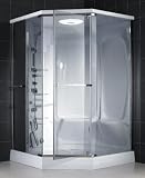 DreamLine Jetted Steam Shower Cabin NEPTUNE Shower: 51 1/8 W x 51 1/8 D x 88 5/8 H
