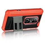 IMAGE OF Luxmo Fusion Back Cover w/ Stand for HTC EVO 3D, Red