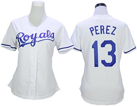 Women's Salvador Perez Kansas City Royals Baseball Jersey-White XL