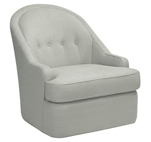 Dwellstudio Savoy Upholstered Glider, Linen Ice Blue