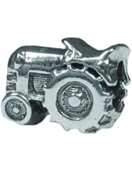 Sterling Silver Tractor Zable Bead Charm BZ1734