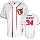 Bryce Harper Washington Nationals Youth Home White Majestic Replica Jersey