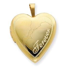 Exquisite 1/20 Gold Filled 20mm Man Woman Forever Heart Locket