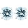 Sterling Silver 8mm Round Blue Topaz Earrings