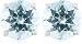 Sterling Silver 8mm Round Blue Topaz Earrings