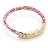 By Boe Pink Sparkling Thread Ring 14k Gold Fil