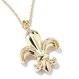 14K Gold Artform Fleur de Lis Pendant w/ Chain