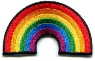 1.4 Inchs. Gay pride lesbian rainbow flag retro love LGBT Appliques Hat Cap Polo Backpack Clothing DIY Embroidered Iron On / Sew On Patch