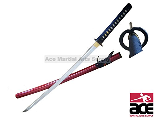 Handmade Musashi Katana Sword 1060 Steel - Red