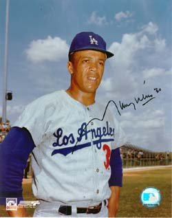 Maury Wills Autographed/Hand Signed Los Angeles Dodgers 8x10 Photo
