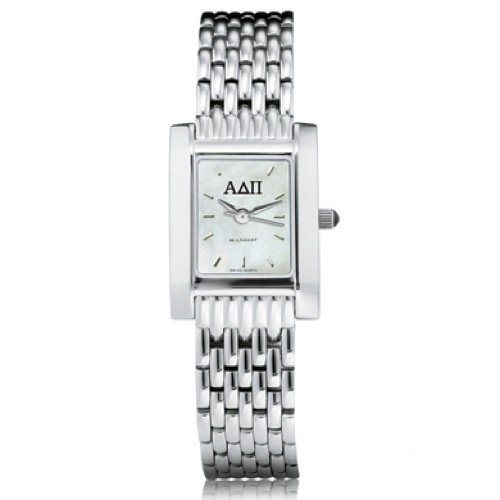 ADPi Womens Mother of Pearl Quad Watch with Bracelet