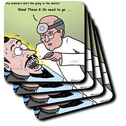 Rich Diesslins Funny General - Editorial Cartoons - Dracula Goes to the Dentist - Coasters
