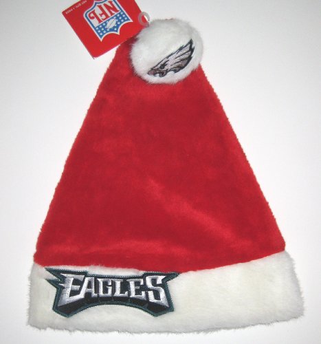 Philadelphia Eagles NFL Plush Red Christmas Santa Hat