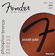 Fender 60L Phosphor Bronze Acoustic Strings - Light