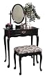 Cherry Wood Vanity with Table & Bench Set