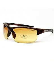 Xloop Hd Lens Sports Wrap Sunglasses Baseball Golf Cycling Mens Brown Xl436 by Xloop