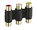 Aurum Cables 3 Pack 3 RCA Female to Female Coupler Jack Adapter