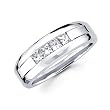 14k White Gold Mens Channel Set Princess Diamond Wedding Ring Band .62ct (G-H Color, SI1 Clarity)