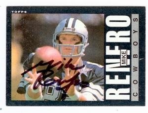 Mike Renfro Autographed/Hand Signed football card (Dallas Cowboys) 1985 Topps #47