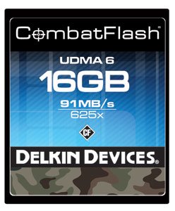 Delkin 16 GB CombatFlash (CF) PRO 625X UDMA Memory Card DDCFCOMBAT-16GB