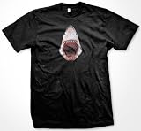 Shark Bite T-shirt, Awesome Realistic 3D Design Great White Shirt, Large, Kelly Green