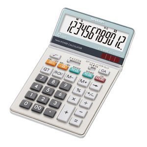 SHARP グラストップ調デザイン電卓 12桁 ナイスサイズ グリーン購入法適用 早打ち/アンサーチェック/サイレントキー EL-N732K-X