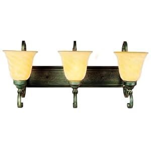 Yosemite Home Decor 82193-3EC Noreen 26.5-Inch 3-Light Bathroom Vanity, Earthtone Crackle by 