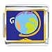 Jewelry : Globe Map Italian Charms Bracelet Link