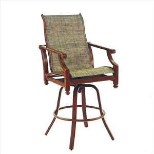 Regent High Back Sienna Matte Sling Swivel Bar Stool