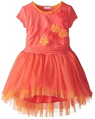 Girls Cotton Full-Skirt Sleeveless General Print   Dress With Ruffles
