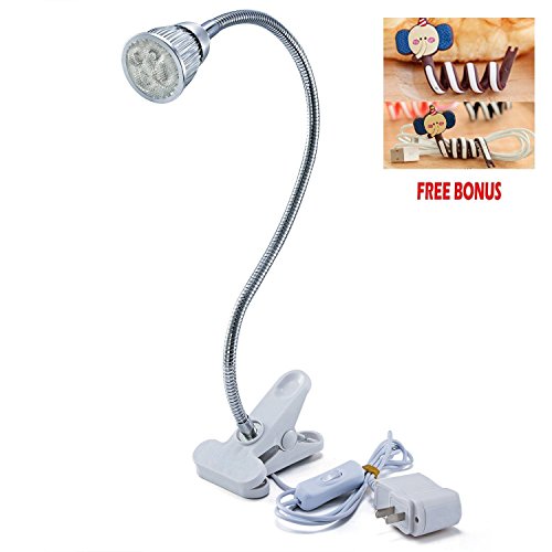 Plant Grow Light, Amyhomie 5W Led Goose Neck Desk Grow Lights With Spring Clamp for Indoor Succulent/Hydroponic/Pot Plants
