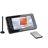 Lenco TFT-925 22,5 cm (9 Zoll) Mobiler LCD-Fernseher, Energieeffizienzklasse A (DVB-T, 2x Stereolautsprecher, USB) inkl. Autoadapter und AC-Adapter