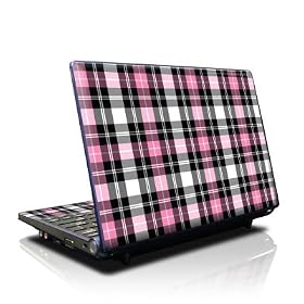 Pink Plaid Design Protective Skin Decal Sticker for Samsung NC10 (10.2-Inch) Netbook Laptop Computer